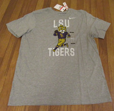 Nike LSU Tigers Tee T-Shirt Size Large Grey DD7540 063 Brand New NWT Free US S&H picture