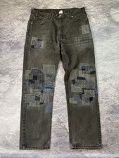 Unique Levi's 505 (USA) Sashiko Stitch Lines Custom Jeans 36x32 By STIA Custom picture