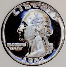 ⭐️1962 P⭐️UNBELIEVABLE⭐️90% SILVER PROOF⭐️WASHINGTON SILVER GEM BEST EVER⭐️WOW picture