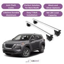 ERKUL Roof Rack Crossbars For NISSAN ROGUE 2021-2026 Naked Roof Aluminum Silver picture