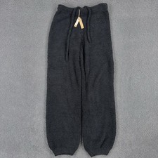 Skims Pants Womens S/M Black Cozy Deep Pile Fleece Jogger Cuffed Loungewear 0890 picture