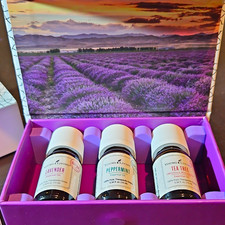 Young Living Essential Oil Set, Lavender Peppermint Tea Tree Scents picture