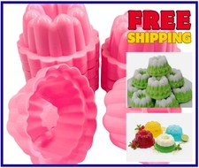 12pcs Kuih Puteri Kueh Putu Ayu Confectionary Mini Muffin Jelly Plastic Mold NEW picture