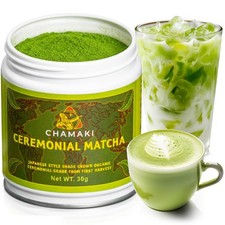 Chamaki Ceremonial Matcha Powder-First Harvest Japanese Style Organic  30g picture