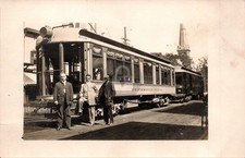 Two Berkshire Hills Trolley Streetcars Bennington VT RPPC Photo Postcard COPY picture