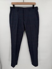 J.Crew Ludlow Slim Mens Moon Worsted Wool Dress Pants 30x32 Plaid Herringbone picture
