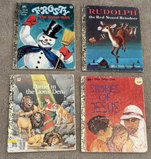 Vtg 70s,80s Classics Little Golden Books Rudolph, Daniel In The Lions Den LOT 4  picture