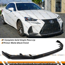 FOR 2017-20 LEXUS IS200t IS300 IS350 CTM Design AG Style Matte Front Bumper Lip picture