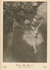 115+yr Old Original Antique Art Print Ballerina THE DANCER By Edgar Degas picture