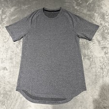 Lululemon Shirt Mens Medium License To Train Grey Short Sleeve picture