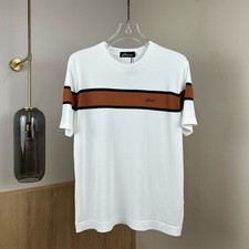Brioni Men's Short Sleeve Crew Neck T-Shirt Casual Stretch Tee 2026 Size XL picture