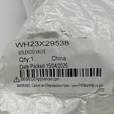 GE Washer Solenoid Valve WH23X29538 Clear Plastic, Includes Solenoid Valve, 1pc picture