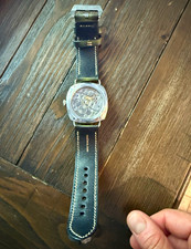 WWII Italian Military Style Homage Watch w. vintage 1960's Molnija Movement 45mm picture
