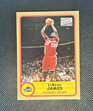 Topps 2003-04 Bazooka LeBron James RC Gold Red Jersey #223 Cavaliers picture