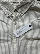 Taylor Stitch The Jack Indigo Stripe Cotton Dress Shirt 44 Long Sleeve picture