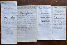 Lot of 4 Antique English Manorial Documents 1872-1905 Admission Surrender picture