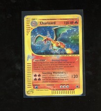 SWIRL 2002 Expedition Charizard Holo Foil Rare 6/165 WOTC E-Reader Altered / DMG picture