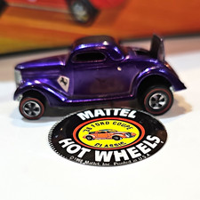Vintage Hot Wheels Redline Classic 36 Ford Coupe Purple Spectraflame USA Button picture
