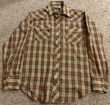 Vintage Chute #1 Long Sleeve Pearl Snap Western Shirt Multicolor Mens 16 34/35 picture