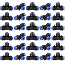 NACX 6mm (1/4”） Push to Connect Fitting Tee Shaped, Air Line Lock 6mm, T picture