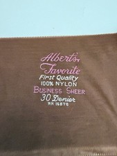 Vintage Albert’s Business Sheer Seamed Stocking Flat Knit 3 Pairs In Tissuepaper picture