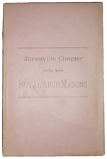 1883, HISTORY OF ZANESVILLE CHAPTER No 9, ROYAL ARCH MASONS, OHIO, FREEMASONRY picture