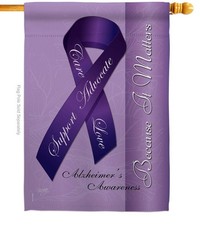 Breeze Decor H115093 Alzheimer's Inspirational Vertical House Flag Multicolor picture