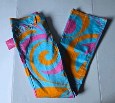NWT Loudmouth Womens Golf Pants Sz 2 Abstract Colorful Print picture