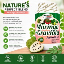 Moringa + Graviola  Premium  Antioxidant 100 Capsules Guanabana picture