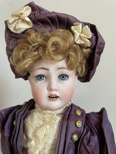 Antique All Original German Bisque Head Carl Harmus Victorian Lady Doll 15