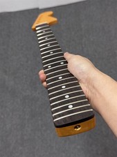 24inch short scale 22Fret maple guitar neck part satin rosewood Yellow jaguar picture