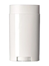 (25) Empty Clear Plastic Deodorant Containers - 2.5 Oz Classic Style Oval WHITE picture
