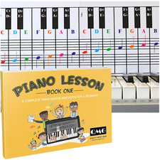 Piano and Keyboard Note Chart and Color Note Piano Music Lesson Book for Kids picture