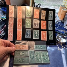 FIRST ISSUE  1862-1871  Revenue US R78-R95 = Imperf, Full, Pair picture