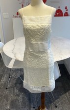 NWOT TOPSHOP IVORY LACE MINI DRESS. 8 picture