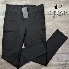Jones New York Signature Pull On Straight Leg Pants Black NWT Size M picture