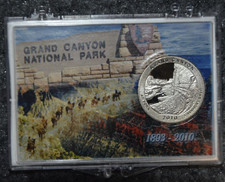 2010-S Clad Proof Grand Canyon National Park Quarter 25C w/ 2x3 Snaplock Case picture
