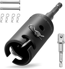 Pronese 1 Inch Trailer Jack Drill Adapter with Two 1/2 Socket Black picture