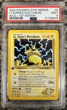 Pokemon 2000 Gym Heroes Lt. Surge’s Electabuzz #6 1st Edition PSA 9 picture