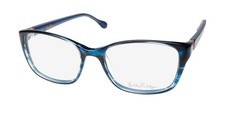 NEW LILLY PULITZER WESTLEY EYEWEAR BLUE 49-16-135 SQUARE PLASTIC FULL-RIM NV picture