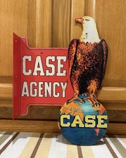 Case Agency Flange Sign Farm Tractor Eagle 2 Sided  Vintage Style Wall Decor picture