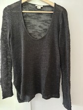 Helmut Lang Vintage Sweater Gray Distressed Wool Long Sleeve Women’s Size Small picture