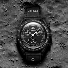 Swatch x Omega x Snoopy Bioceramic Moonswatch Mission To The Moonphase New Moon  picture