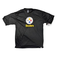 Majestic Pittsburgh Steelers Mens 2XLT Black Polyester Graphic T-Shirt NWT picture