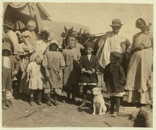 Photo:McKinney Texas 1913 Cotton Pickers Family Wagon Group Children picture