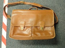 Vintage Coach New York Brown Leather Briefcase Travel Portfolio Business Bag picture