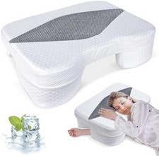 Comfort Side Sleeper Pillow with Arm Hole for Neck Pain Relief - Black picture
