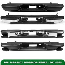 For 1999-2007 Chevy Silverado GMC Sierra 1500 2500 Complete Rear Step Bumper picture