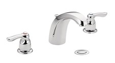 Moen 4945 Chateau 2 Handle Widespread Bathroom Faucet With Valves & Drain/Chrome picture