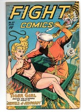 FIGHT COMICS #57 (1948) - GRADE 7.5 - GOLDEN AGE FICTION HOUSE TIGER GIRL APP picture